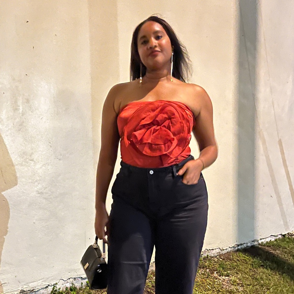 Free People Rosette Flower Tube Top - Picture 6 of 6